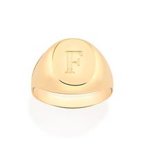 Anel Rommanel Letras Folheado a Ouro 513316 Anel Rommanel Letras Folheado a Ouro 513316
