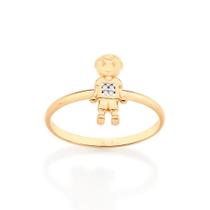 Anel Rommanel Menino Com Zircônias E Ródio Branco 513008 Anel Rommanel Menino Com Zircônias E Ródio Branco 513008
