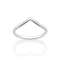 Anel rommanel prata 925 feminino fino skinny liso curvatura em v 810278 Anel rommanel prata 925 feminino fino skinny liso curvatura em v 810278