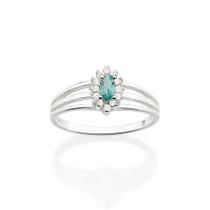 Anel rommanel prata 925 feminino solitário cravejado pedra zircônia azul claro 810287 Anel rommanel prata 925 feminino solitário cravejado pedra zircônia azul claro 810287