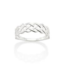Anel rommanel prata 925 feminino tramas entrelaçadas vazado 810303