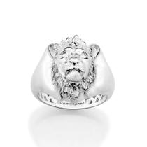 Anel rommanel prata 925 unissex 3d mufasa rei leão 810344 Anel rommanel prata 925 unissex 3d mufasa rei leão 810344