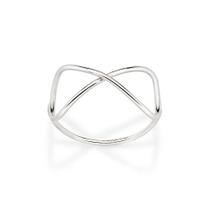 Anel Rommanel símbolo do infinito folhado platina 310773 Anel Rommanel símbolo do infinito folhado platina 310773