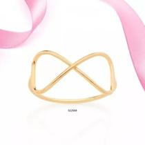 Anel Rommanel Símbolo Infinito Banhado A Ouro 512564 110773 Anel Rommanel Símbolo Infinito Banhado A Ouro 512564 110773