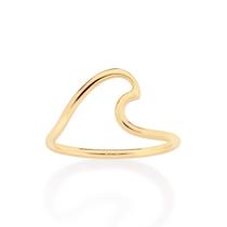 Anel Rommanel Skinny Onda Folheado a Ouro 513406 Anel Rommanel Skinny Onda Folheado a Ouro 513406
