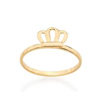 Anel Rommanel Skinny Ring Coroa Folheado a Ouro 511816