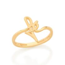 Anel Rommanel Skinny Ring Escrito Fé 512899