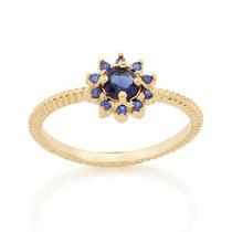 Anel Rommanel Skinny Ring Flor com Zircônia 512716