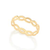 Anel Rommanel Skinny Ring Infinitos Folheado a Ouro 512980 Anel Rommanel Skinny Ring Infinitos Folheado a Ouro 512980