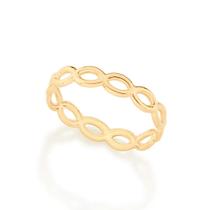 Anel Rommanel Skinny Ring Infinitos Folheado a Ouro 512980