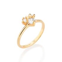 Anel Rommanel Skinny ring Minnie 3 zircônias 513428