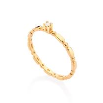 Anel Rommanel Solitário Retângulo Esfera Com Zircônia 513351 Anel Rommanel Solitário Retângulo Esfera Com Zircônia 513351