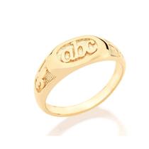 Anel rommanel unissex infantil abc banhado a ouro 18k 510600 Anel rommanel unissex infantil abc banhado a ouro 18k 510600