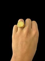 Anel Rosa dos Ventos - Banhado a Ouro 18k