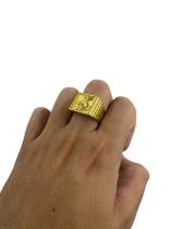 Anel são jorge oração regulável - banhado a ouro 18k Anel são jorge oração regulável - banhado a ouro 18k