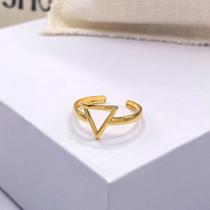 Anel semijoia triangulo