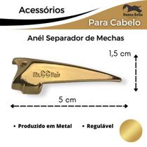 Anel Separador de Mechas Para Tranças e Apliques Regulável Metal Grande - MR. CC Hair