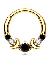 Anel Septum CM Crareesi Mania Tiny 316L em aço inoxidável dourado Anel Septum CM Crareesi Mania Tiny 316L em aço inoxidável dourado