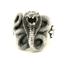 Anel Serpente Naja Indiana Flor de Lis Genuina Prata de Lei 20613 Anel Serpente Naja Indiana Flor de Lis Genuina Prata de Lei 20613
