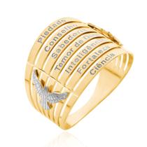 Anel Sete Dons Do Espirito Santo Ouro 18K 750