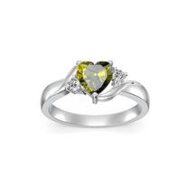 Anel Shusukue August Birthstone 925 Peridot em prata esterlina Anel Shusukue August Birthstone 925 Peridot em prata esterlina