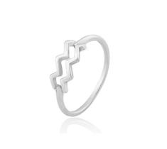 ANEL SIGNO AQUÁRIO BANHADO A RÓDIO BRANCO - Joia Elegante e Sofisticada ANEL SIGNO AQUÁRIO BANHADO A RÓDIO BRANCO - Joia Elegante e Sofisticada