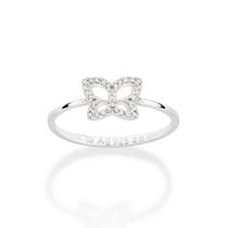 Anel skinny borboleta de prata 925 BRANCO 810209 Rommanel
