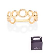 Anel Skinny Círculos Vazado Banhado à Ouro Rommanel 513546