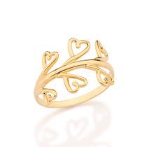 Anel Skinny Com Corações Vazados Rommanel 513582