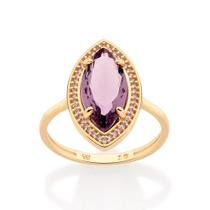 Anel Skinny Com Zircônias E Cristal - Rommanel 513319