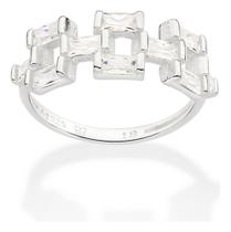 Anel Skinny Composto Por 10 Zircônias Bague 810265