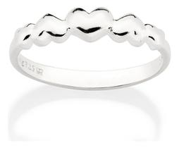 Anel Skinny Composto Por 5 Corações. 810225