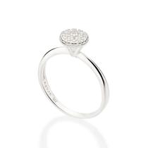 Anel skinny de prata 925 com zircônias 810238 Rommanel Anel skinny de prata 925 com zircônias 810238 Rommanel