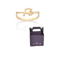 Anel Skinny FÉ Banhado à Ouro com Zircônia Rommanel 513557 Anel Skinny FÉ Banhado à Ouro com Zircônia Rommanel 513557