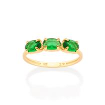 Anel skinny folheado a ouro VERDE 513385 Rommanel Anel skinny folheado a ouro VERDE 513385 Rommanel