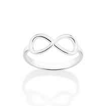 Anel skinny infinito de prata 925 810222 Rommanel Anel skinny infinito de prata 925 810222 Rommanel
