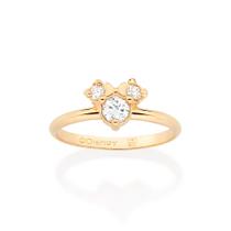 Anel skinny minnie folheado a ouro BRANCO 513428 Rommanel Anel skinny minnie folheado a ouro BRANCO 513428 Rommanel
