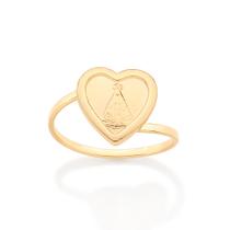 Anel skinny nossa senhora aparecida 18k 513307 Rommanel
