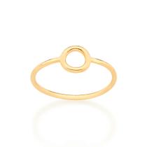 Anel Skinny Ring Círculo Banhado a Ouro 18K - Joia Antialérgica