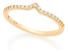 Anel Skinny Ring Com Detalhe Em V , Craveja 512538
