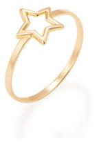 Anel Skinny Ring Com Estrela Vazada Rommanel 512939 Anel Skinny Ring Com Estrela Vazada Rommanel 512939