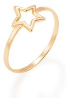 Anel Skinny Ring Com Estrela Vazada Rommanel 512939