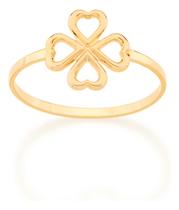 Anel Skinny Ring Com Trevo De Quatro Folhas 512875 Anel Skinny Ring Com Trevo De Quatro Folhas 512875