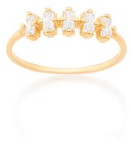 Anel Skinny Ring , Composto Por 5 Zircônia 512542