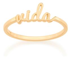 Anel Skinny Ring Escrito Vida. 512859