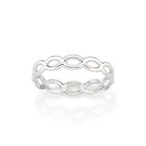 Anel skinny ring infinitos folheado a platin 310874 Rommane