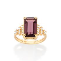 Anel SkinnyFormatura Banhado Ouro Cristal Rommanel 513523