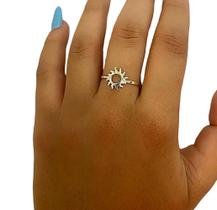 Anel Sol de Prata 925