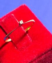 Anel Solitário 15 Anos Diamantes 1 mm Ouro 18 Kilates 0.70 Grama Anel Solitário 15 Anos Diamantes 1 mm Ouro 18 Kilates 0.70 Grama