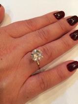 Anel Solitário 9mm De Ouro 18k + Pingente Biwa De Ouro 18k